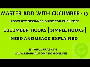 BDD | Cucumber | 13 | Cucumber Hooks | Explained | Tamil