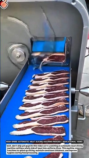 High-Speed Automatic Meat Slicing Machine Process | Educational Video.