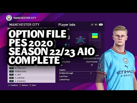 PES 2020 - OPTION FILE PES 2020 AIO SEASON 22/23 PS4 PS5 COMPLETED