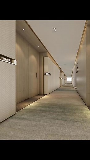 2025年流行的现代酒店空间设计，4000平山东聊城商务度假酒店设计效果，喜欢欢迎收藏 #设计装修效果图 #酒店 #酒店设计 #酒店装修#过道