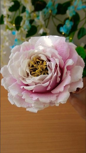How to Make Aesthetic Rose with Tissue Paper/DIY Flower Making Ideas with Napkin/Short/Viral