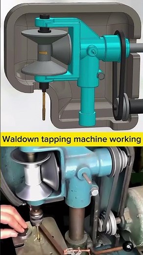 Waldown Tapping Machine Working Process | Thread Cutting Mechanism Explained #shorts