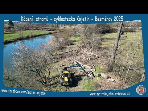 #1 Kácení stromů | stavba cyklostezky Kojetín - Bezměrov 2025 | HSM 904 | Vermeer SC40 TX