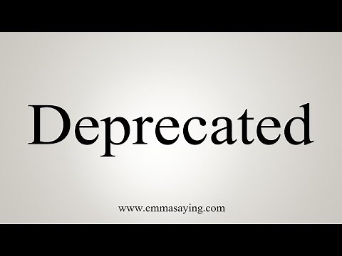 How To Say Deprecated