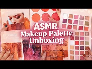 ASMR Unboxing & Explaining a Makeup Palette | Tapping + Swatching | slow asmr #asmr #asmrsleep✨💄