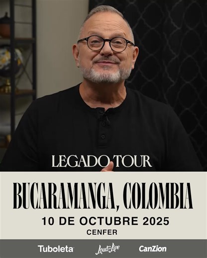 ¡Bucaramanga! 🇨🇴 Nos vemos el 10 de octubre en CENFER en el Legado Tour, será una gran noche de adoración, gratitud y canciones que han marcado nuestras vidas junto a TAYA y mi banda. 🎟️ Boletos ya disponibles en: https://www.tuboleta.com/es/eventos/marcos-witt-legado-bucaramanga | Marcos Witt