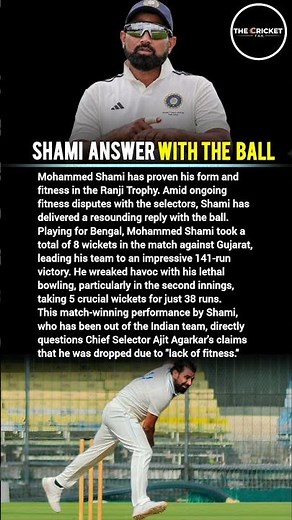 Mohammed Shami’s Fiery Comeback | 8 Wickets in Ranji Trophy #MohammedShami #RanjiTrophy #ajitagarkar