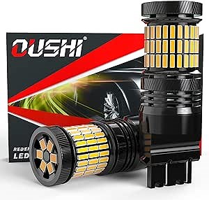 OUSHI 3157 T25 Led Bulb, Canbus P27/7W 3057 3156 3056 4157 Led Bulb Super Bright Replacement For Car Back Up Reverse Light Tail Light Daytime Running Light, 6500K Xenon White (Pack of 2)