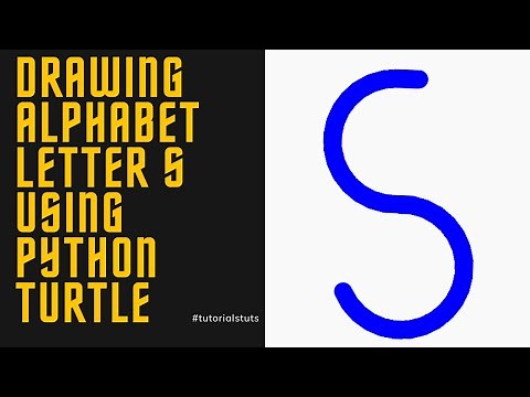 Drawing Alphabet Letter S USING Python Turtle | Python turtle Alphabet Patterns | Tutorials Tuts