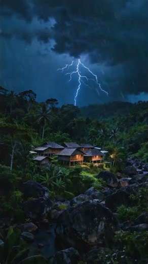 Intense Rainfall with Thunder Perfect for Sleeping #rainsounds #nature