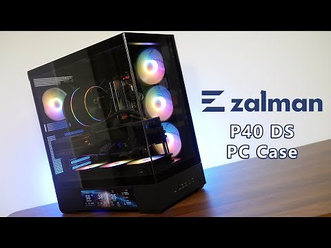 This Zalman mid-tower ATX PC case has a built-in 9.1" LCD screen! Zalman P40 DS Unboxing & Review