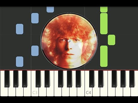 piano tutorial "SPACE ODDITY" by David Bowie, 1969, with free sheet music
