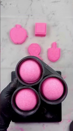 The Bath Time 3D printed 3x Spheres Bath Bomb Mold - making
