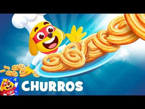 Let's Make Churros | 👨‍🍳 Junior Chef's Cafe | Cooking Games For Kids | Kiddopia