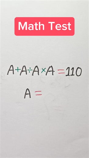 3.4K views · 26 comments | Math Test / What is the value of A?? #mathtest #reasoning #algebra #math #iqtest #mathquestion #mathchallenge | IQ Test | Facebook