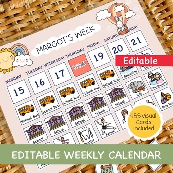 Daily schedule template editable, Chore chart, Visual schedule autism, Preschool