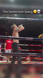 1.7M views · 15K reactions | Because two hands are for amateurs.  Credit: @fightkklub #BeerBoxing #OneHandOneChug #FightNightButMakeItBoozy #BrewKnockout #SipAndSwing #KOWithABeerToGo #ChugLife #BrawlAndBrew #FloatLikeABeerCan #HoldMyBeerLiterally #BarstoolBrawlers #BoozyBoxing #HandsFreeHydration #NotRegulationButLegendary #DrunkenMasterStyle | Rated Red | Facebook