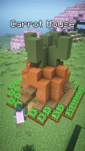 Tutorial: Carrot house #minecraft #minecraftbuilding #minecraftbuilds #minecrafttutorial #shorts