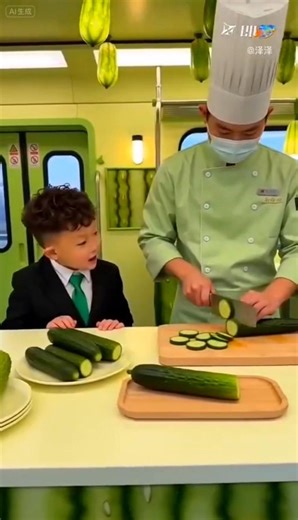 🥒 I Jumped Inside A Giant Train Made Completely Of Cucumbers 🚆