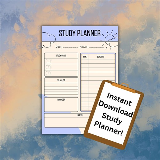 Study Planner Printable PDF | Student Schedule & To-do Planner | Daily Review Sheet | 8.5 X 11 - Etsy
