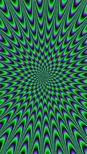 Mesmerizing Hypnotic Green and Purple Optical Illusion