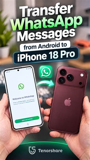 How to Transfer WhatsApp from Android to iPhone 18/18 Pro/18 Pro Max #shorts