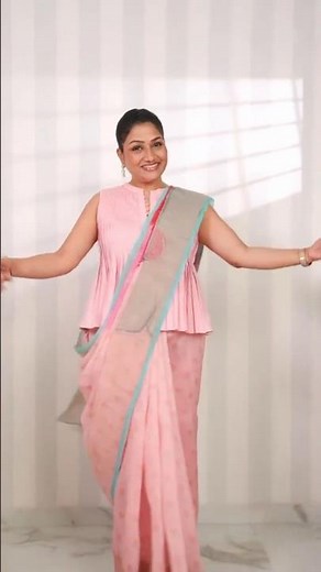 Comfort Meets Style in This Saree Drape #modernindian #sareestyle