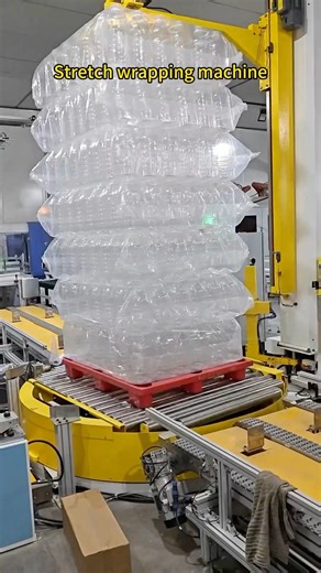 Stretch wrapping machine #machine #factory #bottle