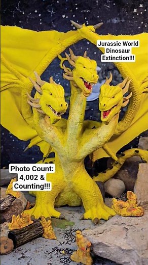 Jurassic World Stop Motion - Godzilla King Of The Monsters King Ghidorah Sky Drop #shorts