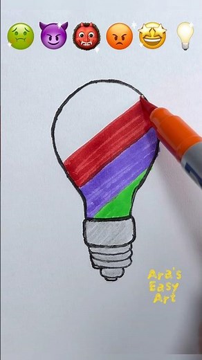 🤢😈👹😡🤩💡Fun Satisfying Colouring ‪@ArasEasyArt‬ #satisfying #art #colouring