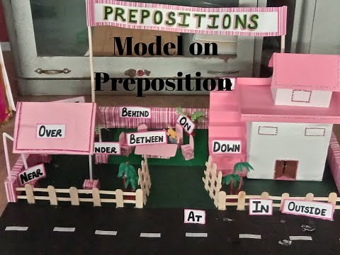 Preposition model | English model on preposition | 3d model of preposition | English model