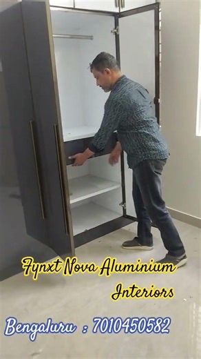 Fynxt Nova Aluminium Interiors Bengaluru#aluminiumwardrobe #aluminiumkitchen