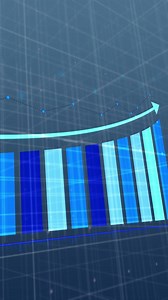 Animation of financial data processing over blue background | Premium Stock Video Footage