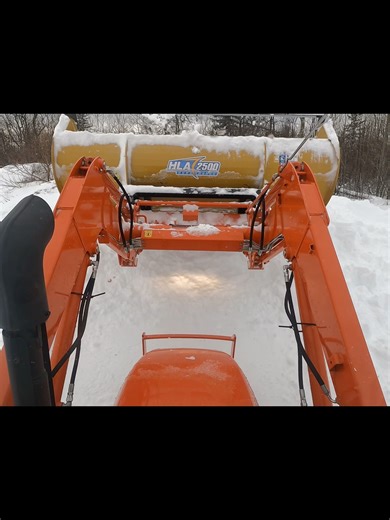 Getting it Done with the HLA 2500 snow pusher #mrbuckall #kubota #snowpusher #snowclearing #snowplow