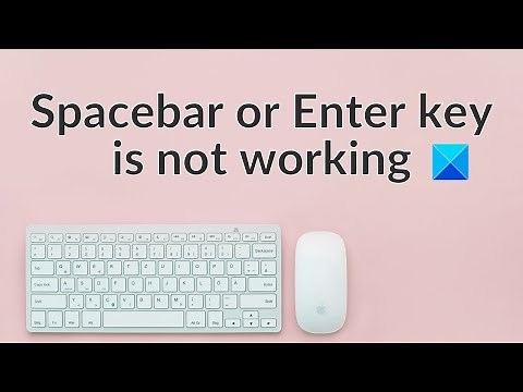 Spacebar or Enter key is not working in Windows 11/10