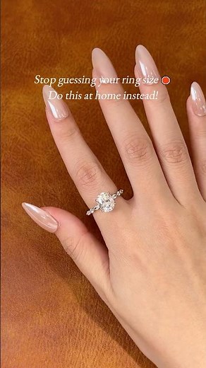 How to Measure Your Ring Size At Home! 🛑💍 #shorts #engagementring