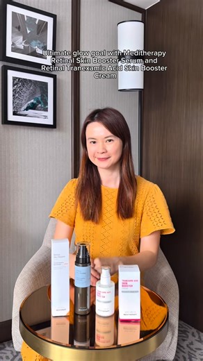 Shirley, My Space on Instagram: "Ultimate glow goal with Meditherapy Retinal Skin Booster Serum and Retinal Tranexamic Acid Skin Booster Cream. 💛 Retinal Skin Booster Serum Boosts skin regeneration, supports collagen production, and helps improve fine lines, dullness, and enlarged pores for smoother, healthier-looking skin. 💗 Tranexamic Acid Skin Booster Cream (5%) Revives dull, stressed skin, strengthens the skin barrier, and helps prevent dark spots and melasma while visibly re