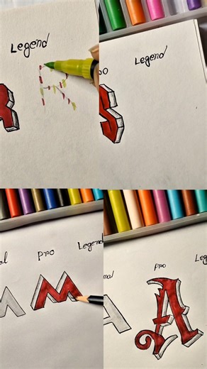 How to draw letter R, s,m,a #howtodraw #art #shorts #drawing #tutorial