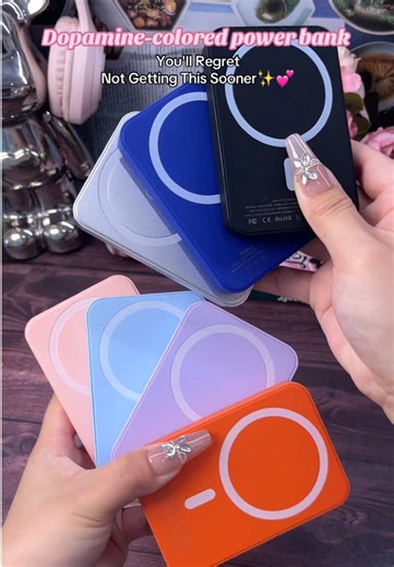 Stay Charged with Our Stylish Dopamine-Colored Power Bank