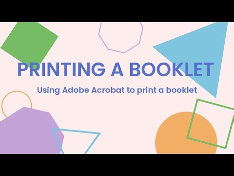 Booklet Printing Using Adobe Acobat
