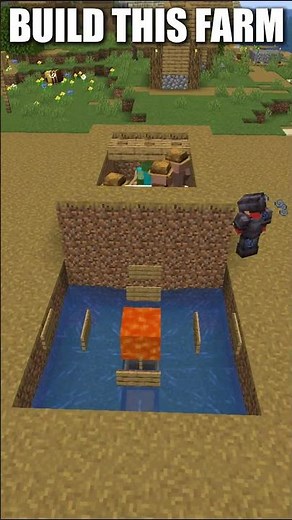 Kiếm Sắt Sẽ Rất Dễ Khi Xây Máy Farm Sắt Này #minecraft #farm #iron #irongolem #minecraftbuilding