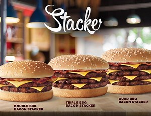 6.8K views · 70 reactions | Take on stacks more flavour, with a double, triple or quad BBQ Bacon Stacker. How do you stack up?  | Hungry Jack's | Facebook