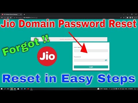 Reset Admin Password for Jio Router || How to reset admin password