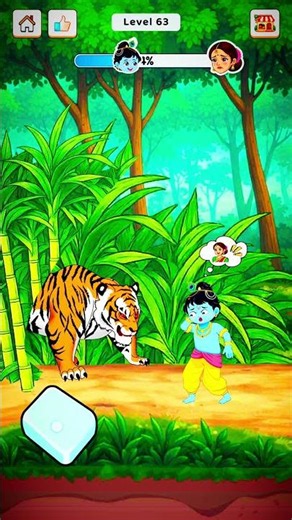 Little Krishna😊 Game | Epic Story Short | [ level 63 ]#short#games#krishna 🥰🥰