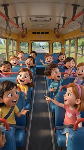 3D Kids Cartoon | School Bus Adventure 🚌 Fun School Day for Kids #usa #usashorts #shorts