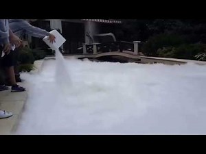 DRY ICE 50KG (110 lb) INTO SWIMMING POOL
