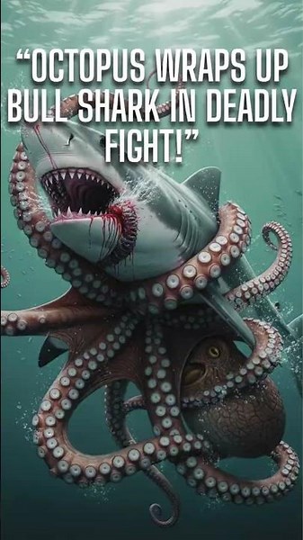 “Giant Octopus Attacks Bull Shark | Amazing Predator Fight & Facts” #shark #viral #shorts #wildlife