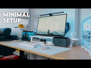 how to build a clean minimal gaming desk setup + tour ☁️🎮