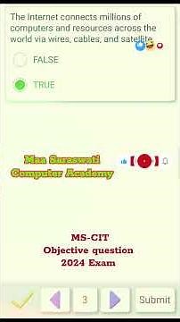 Ms-cit objective questions l Feb exam 2024 l #exam #maa_saraswati_computer_academy
