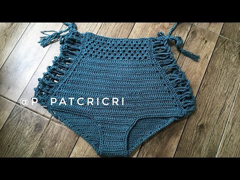 Tutorial passo a passo de bikini em crochê/ bikini crochet tutorial with @p_patcricri